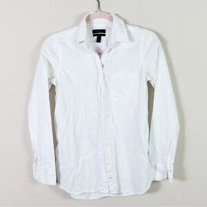 J. Crew Boy Button Down Shirt in white size 00